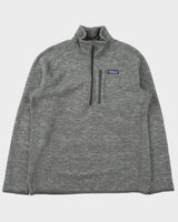 Patagonia Marl Grey Better Sweater Quarter-Zip Fleece - L