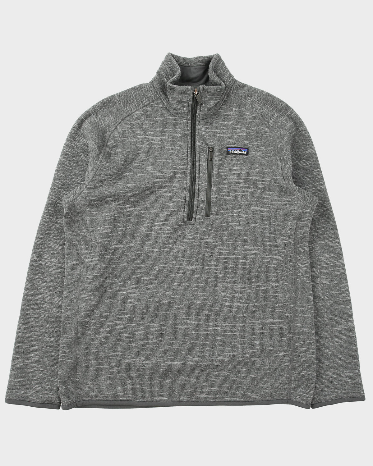 Patagonia Marl Grey Better Sweater Quarter-Zip Fleece - L