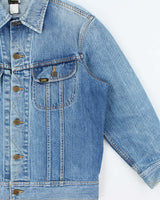 Vintage 1980s Lee Women's Light Wash Denim Trucker Jacket - M