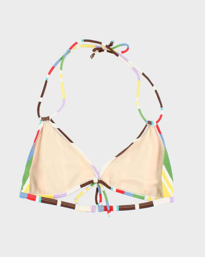 Vintage Y2k 00s Stripe Bikini Top - S/M