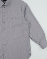 Vintage 1990s Giorgio Armani Striped Long Sleeve Shirt - XL