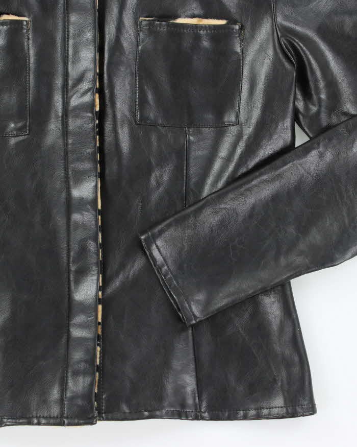 Vintage Y2k 00s Morgan De Toi Cheetah Leather Jacket - S