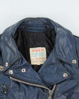 Vintage 1970s Lewis Leather AviaKit Cyclone Horsehide Made In England Biker Jacket - M