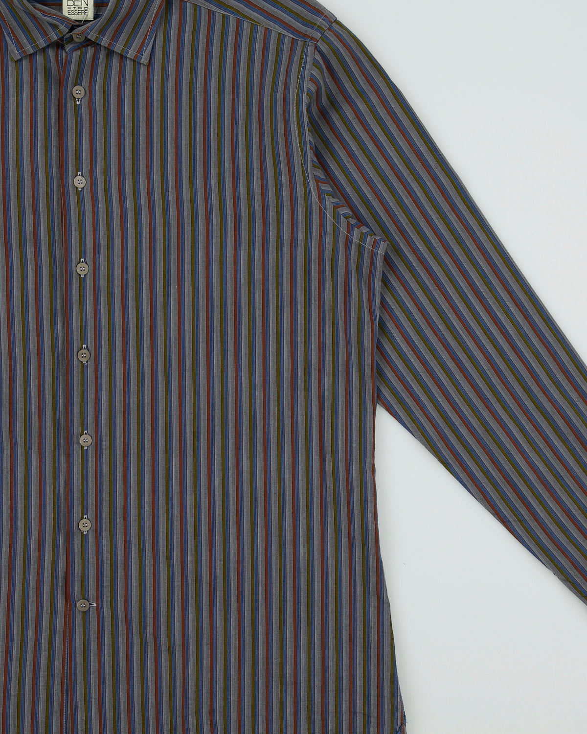 Vintage Etro Lightweight Striped Long Sleeve Shirt - L