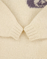 Vintage Y2K 00s Quiksilver Women's Cream Wool Chunky Logo Crewneck Jumper - M