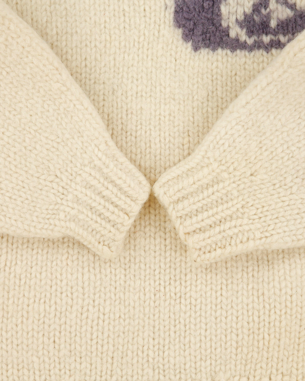 Vintage Y2K 00s Quiksilver Women's Cream Wool Chunky Logo Crewneck Jumper - M