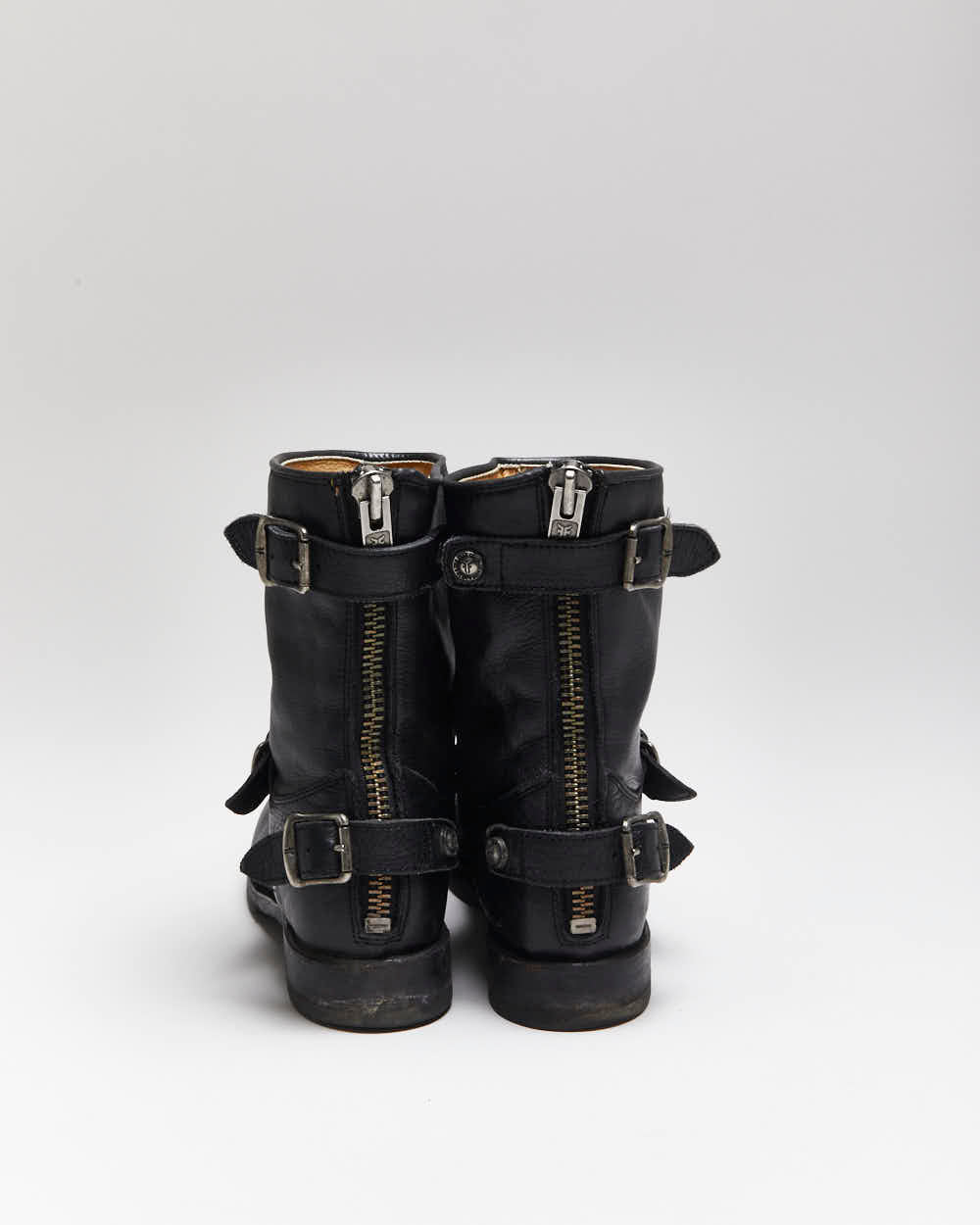Vintage Frye Leather Biker Boots - UK6