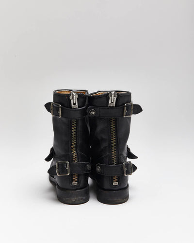 Vintage Frye Leather Biker Boots - UK6