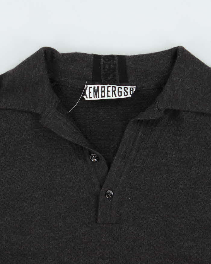 Vintage 00s Bikkembergs Wool Button Collared Knit Jumper - XL