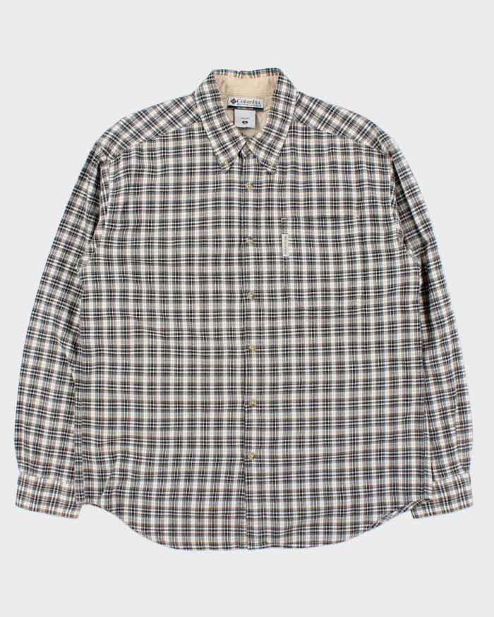 Vintage 90s Columbia Check Long Sleeve Shirt - M