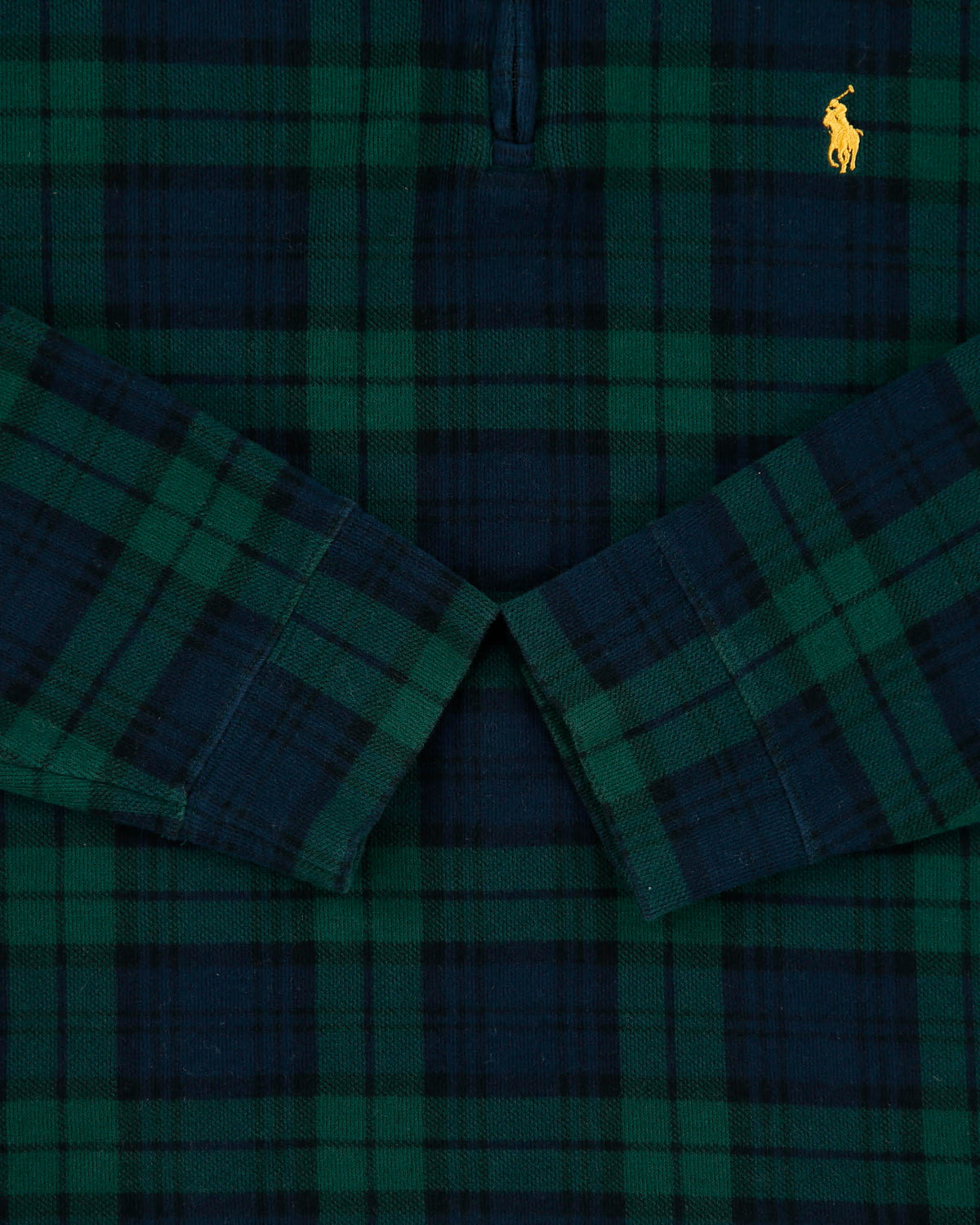 Vintage Polo Ralph Lauren Blackwatch Tartan Quarter-Zip Sweatshirt - L