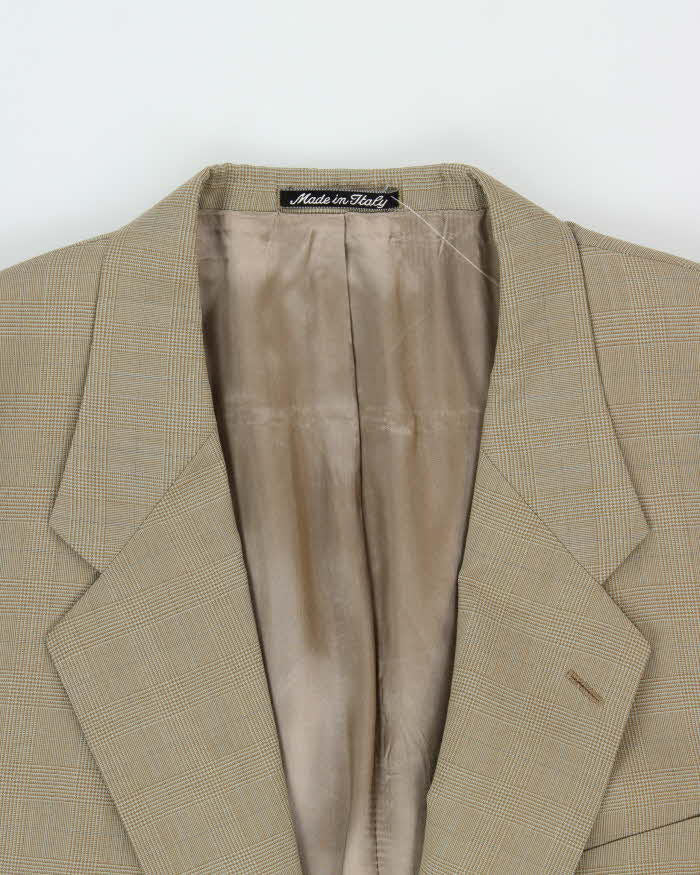 Vintage 1980s Valentino Uomo Wool Houndstooth Check Single Breasted Blazer - XXL