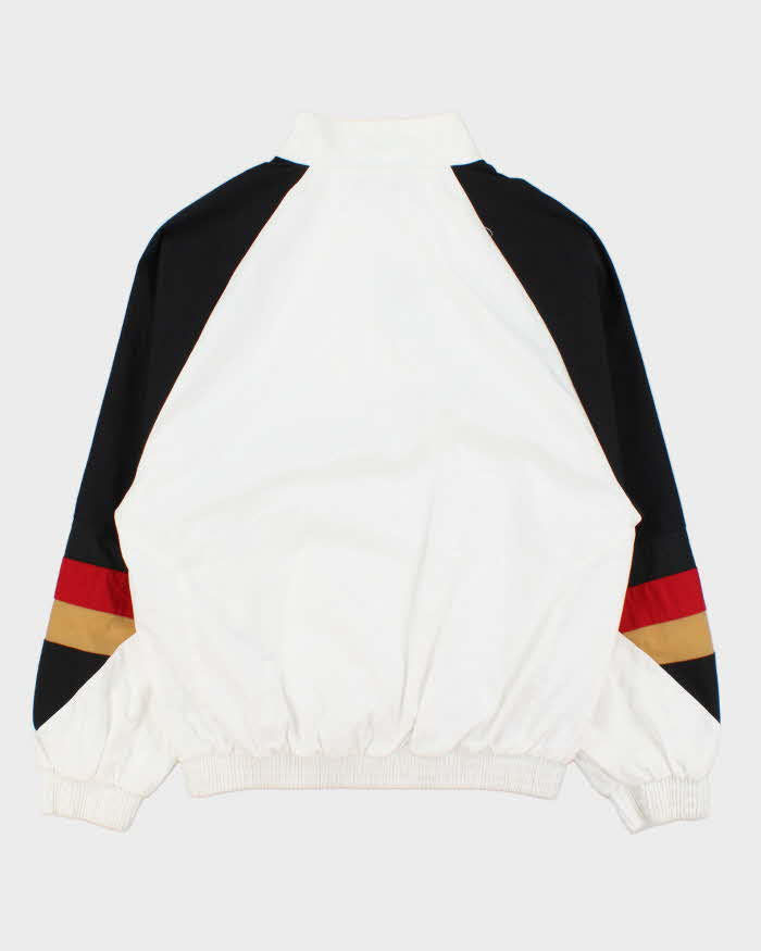 2022 Adidas Deutscher Fussball-Bund Embroidered Icon Canvas Quarter-Zip Pullover Jacket - S
