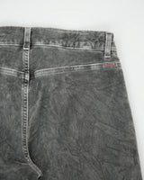Vintage Y2K 00s Guess Jeans Women's Low Rise Velour Stretch Denim Made In USA Patch Pocket Bootcut Trousers - W27 L28