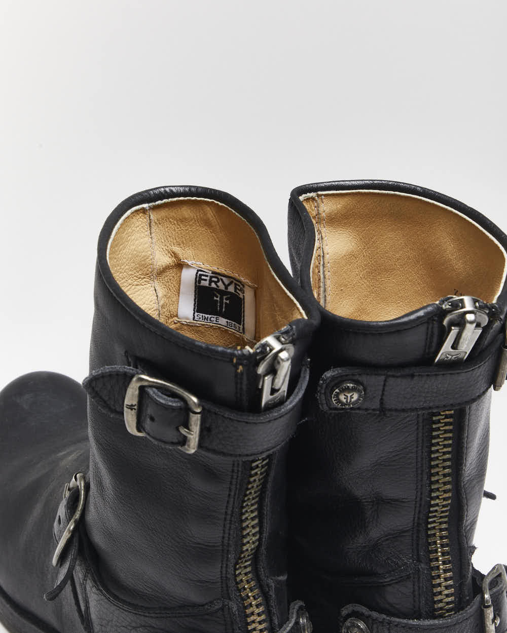 Vintage Frye Leather Biker Boots - UK6