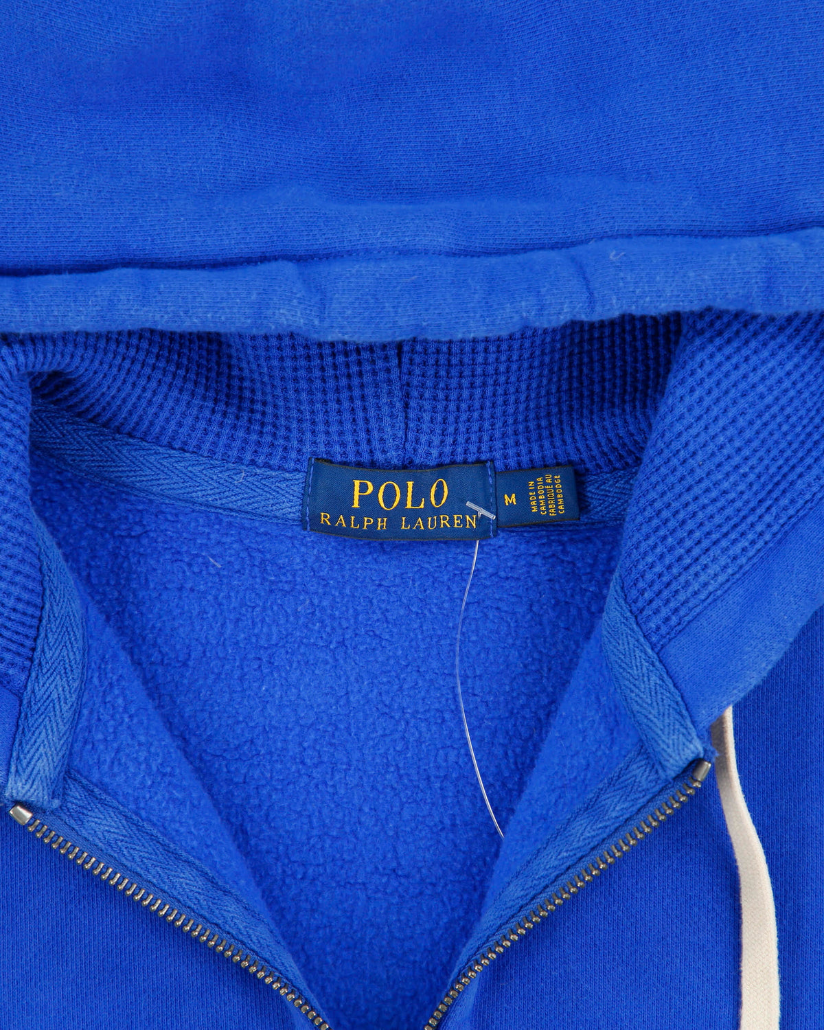 Polo Ralph Lauren Cobalt Heavyweight Fleece Lined Zip-Up Icon Hoodie - M