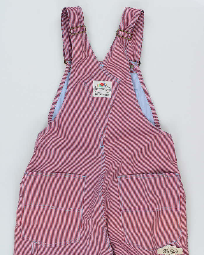 DSWT 1980s Fruit Of The Loom Pinstriped Dungarees - W30 L34
