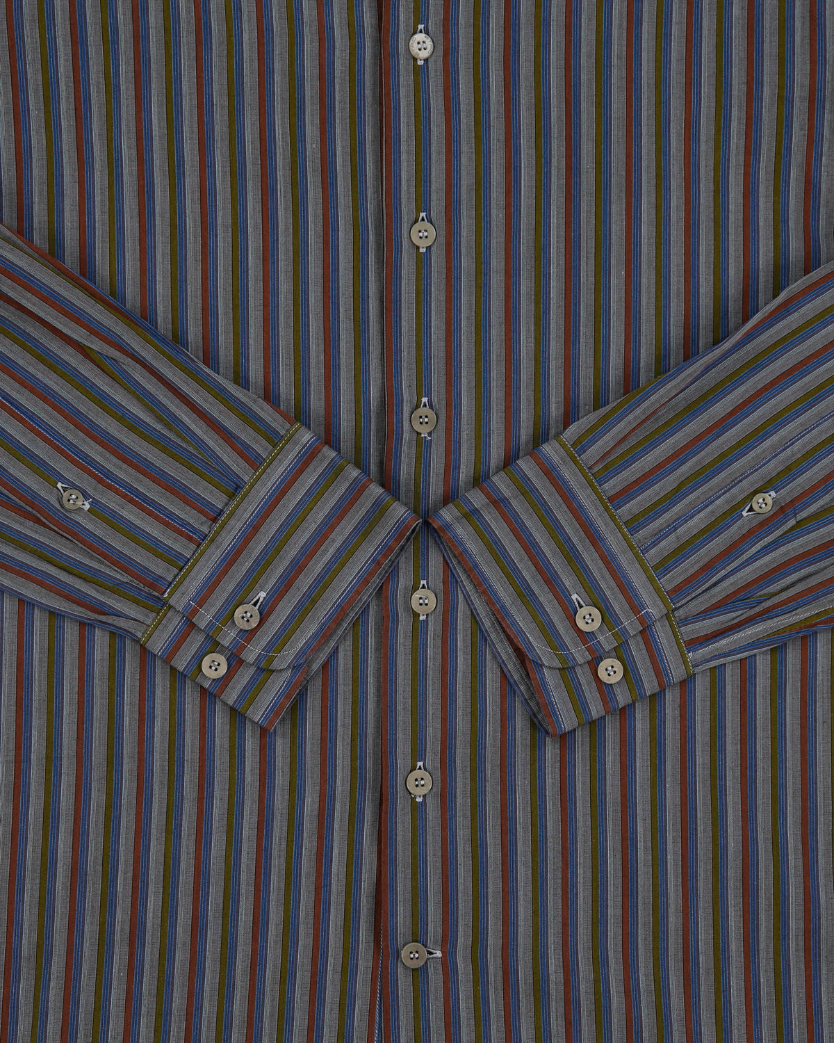 Vintage Etro Lightweight Striped Long Sleeve Shirt - L