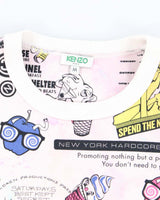 Vintage 00s Kenzo All Over Print T-shirt - M