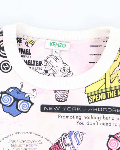 Vintage 00s Kenzo All Over Print T-shirt - M