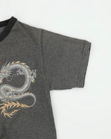 Vintage Y2K 00s Gecko Hawaii Heavyweight Dragon Graphic Crewneck T-Shirt - M