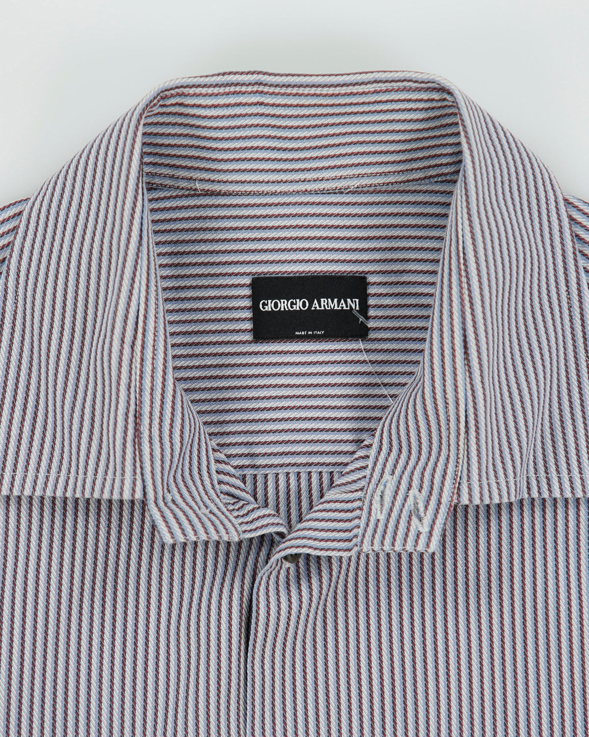 Vintage 1990s Giorgio Armani Striped Long Sleeve Shirt - XL
