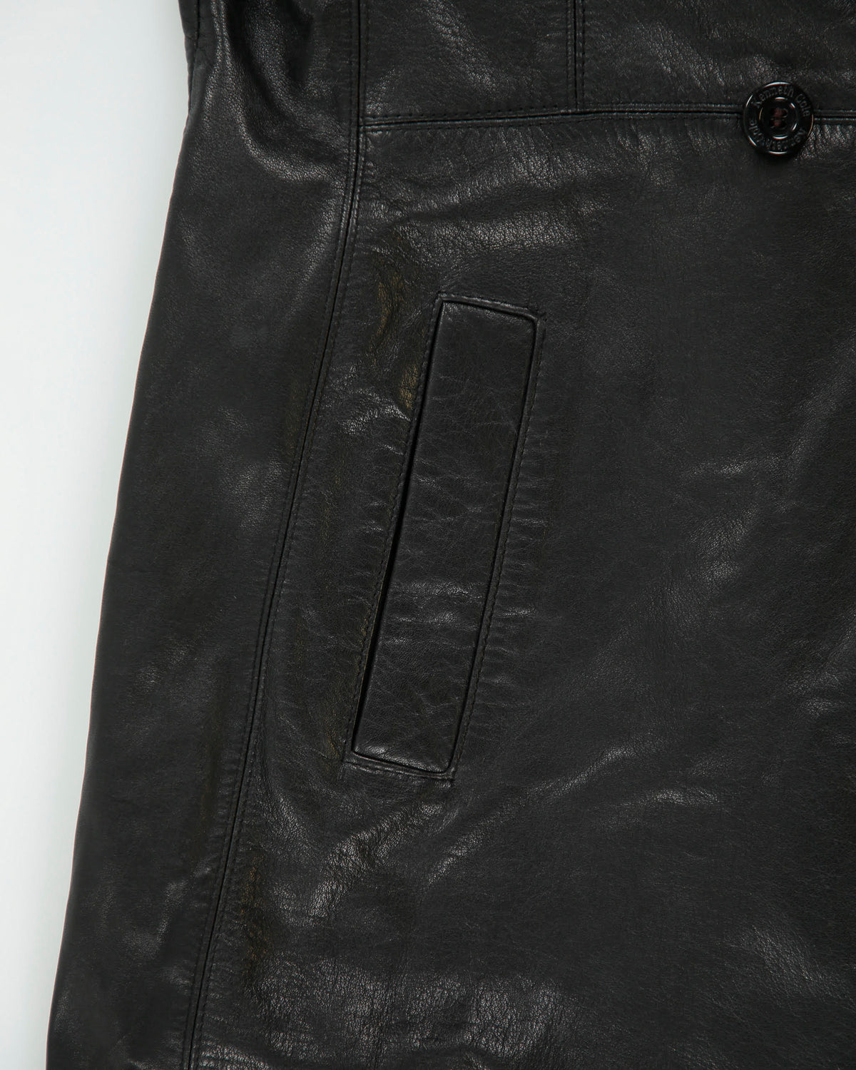 Vintage Y2K 00s Kenneth Cole NY Women's Leather Double Breasted Mid Length Trench Coat - L