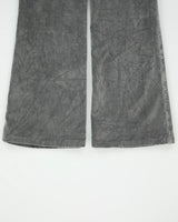 Vintage Y2K 00s Guess Jeans Women's Low Rise Velour Stretch Denim Made In USA Patch Pocket Bootcut Trousers - W27 L28