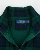 Vintage Polo Ralph Lauren Blackwatch Tartan Quarter-Zip Sweatshirt - L
