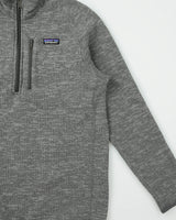 Patagonia Marl Grey Better Sweater Quarter-Zip Fleece - L
