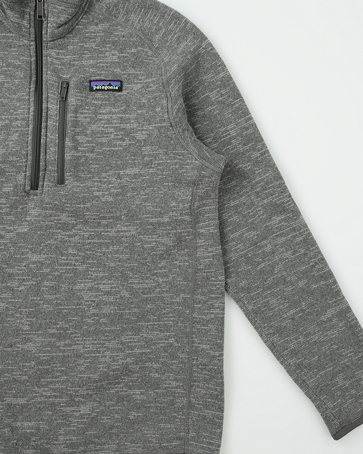 Patagonia Marl Grey Better Sweater Quarter-Zip Fleece - L