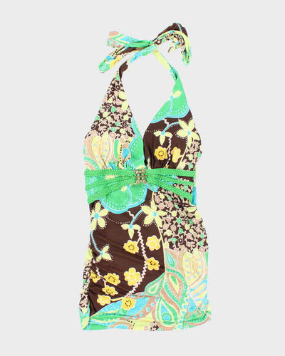 Vintage Y2k 00s Papaya Halter-Neck Top - XS