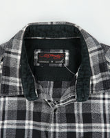 Vintage Ed Hardy Buffalo Embroidered Plaid Long Sleeve Flannel Shirt - M