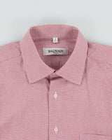 Vintage 1990s Balmain Houndstooth Check Long Sleeve Dress Shirt - M