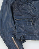 Vintage 1970s Lewis Leather AviaKit Cyclone Horsehide Made In England Biker Jacket - M