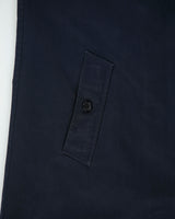 Vintage 1990s Burberry Women's Navy Made In England Nova Check Lined Long Canvas Mac - M