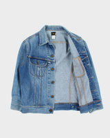 Vintage 1980s Lee Women's Light Wash Denim Trucker Jacket - M