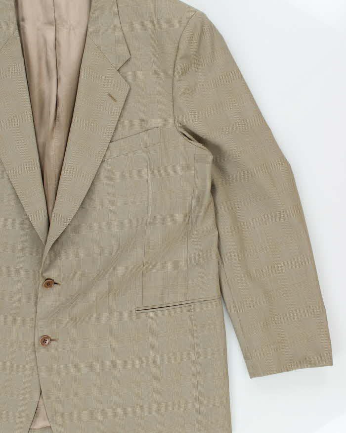 Vintage 1980s Valentino Uomo Wool Houndstooth Check Single Breasted Blazer - XXL