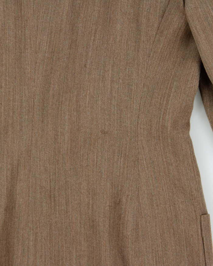 Vintage 1980s Christian Dior Fur Collared Wool Blazer - M