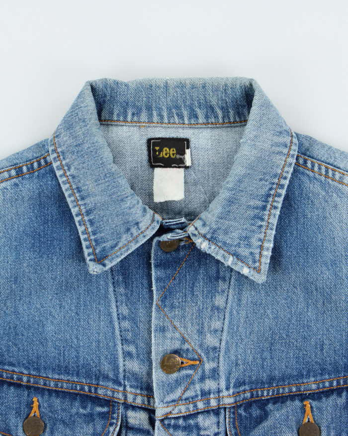Vintage 1980s Lee Women's Light Wash Denim Trucker Jacket - M