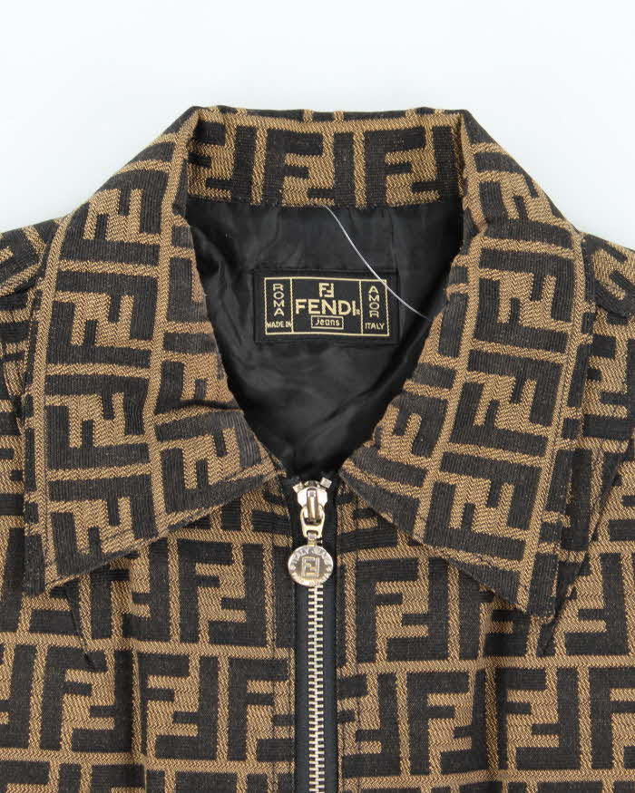 Fendi Logo Patterned Jacket - XS