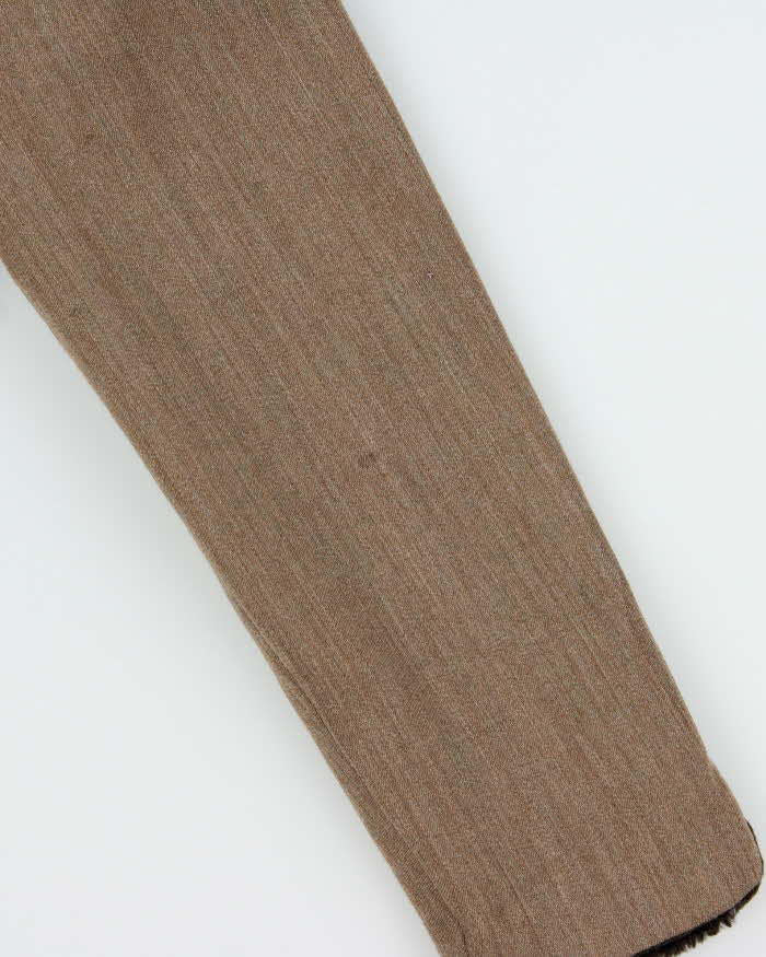 Vintage 1980s Christian Dior Fur Collared Wool Blazer - M