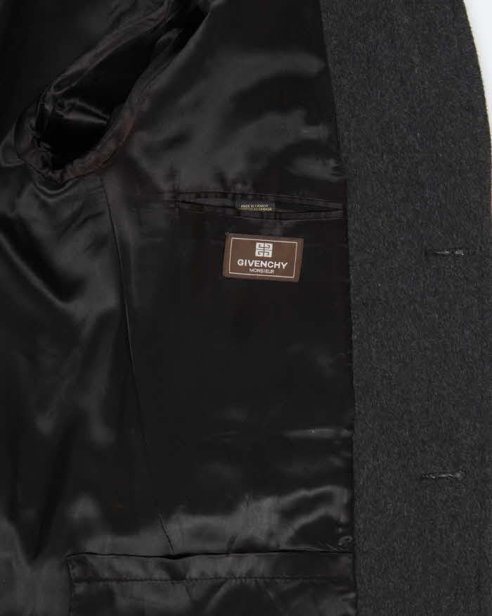 Vintage 1990s Givenchy Monsieur Cashmere Wool Overcoat - M