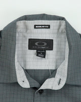 Vintage Y2K 00s Oakley Grid Check O Icon Regular Fit Short Sleeve Shirt - M