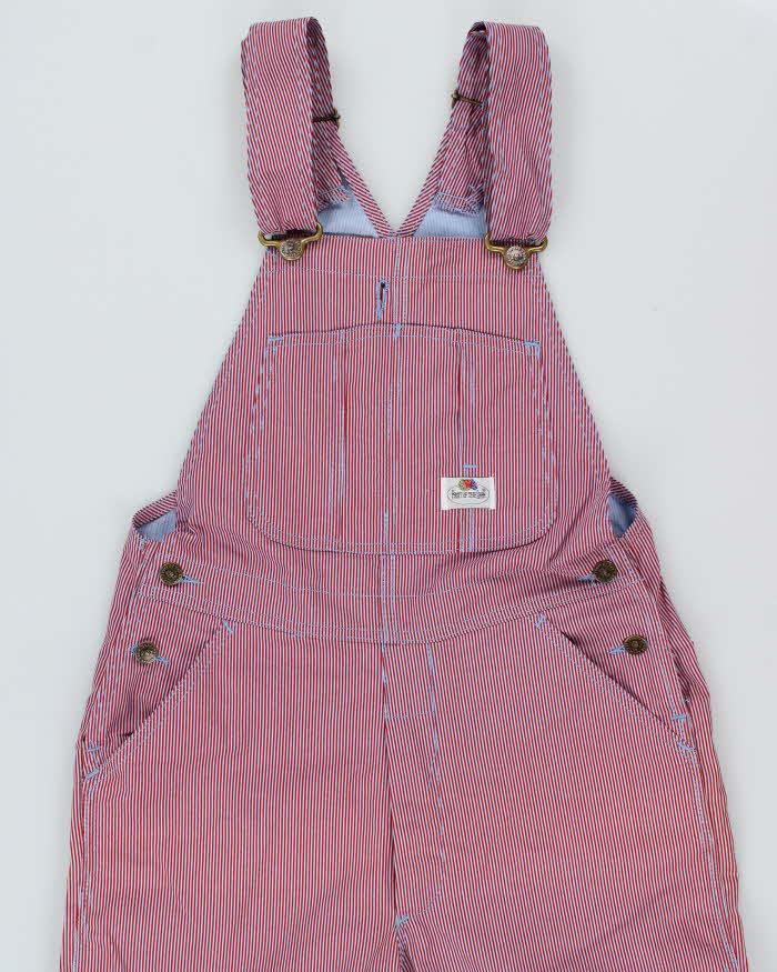 DSWT 1980s Fruit Of The Loom Pinstriped Dungarees - W30 L34