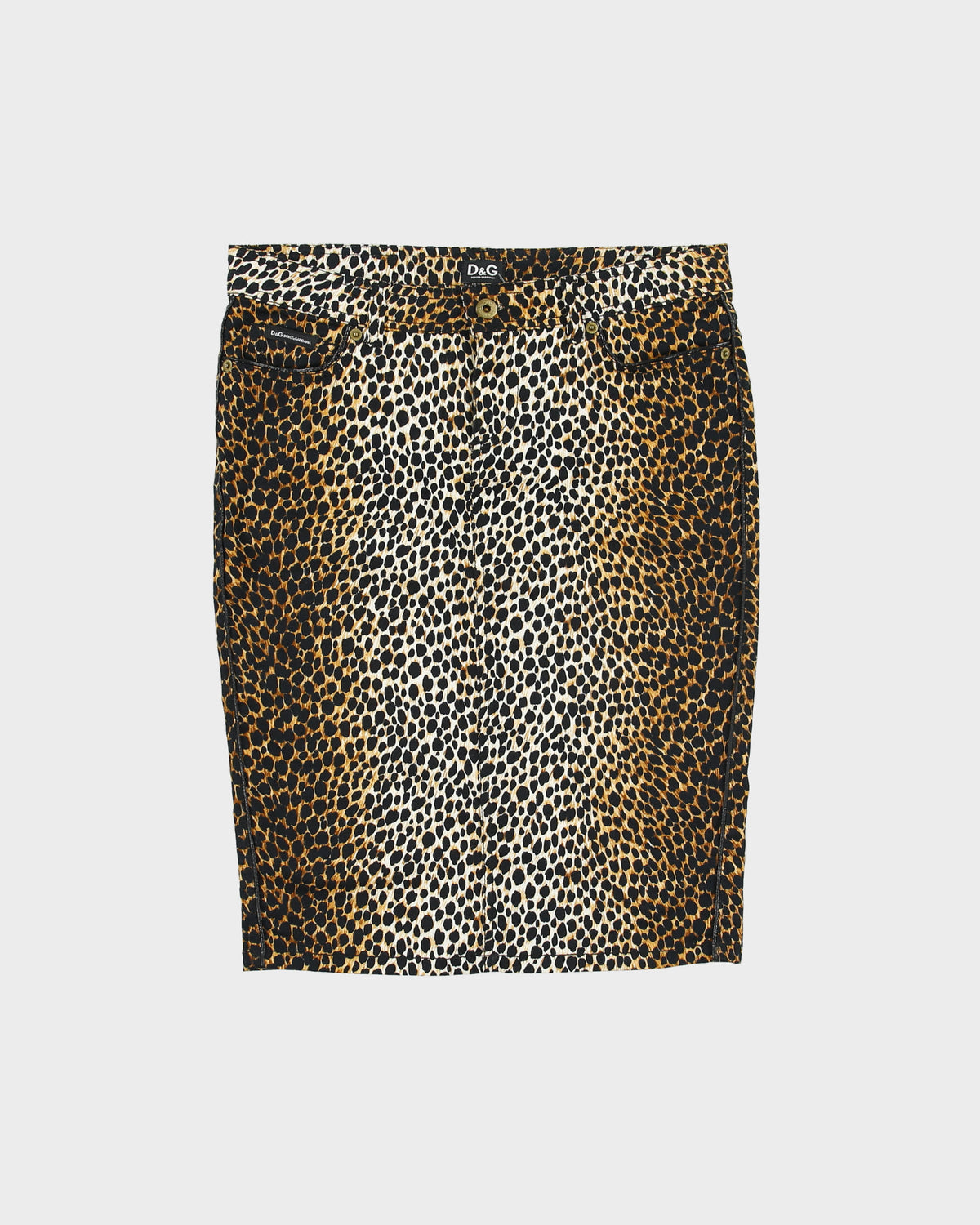 Vintage S/S 2010 Dolce &amp; Gabbana Leopard Print Skirt - S