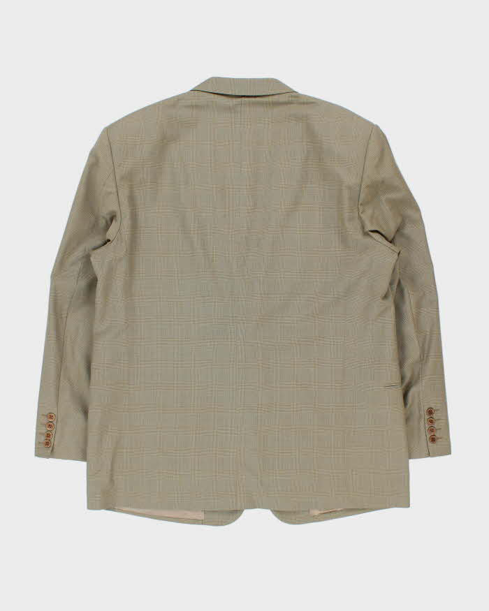 Vintage 1980s Valentino Uomo Wool Houndstooth Check Single Breasted Blazer - XXL