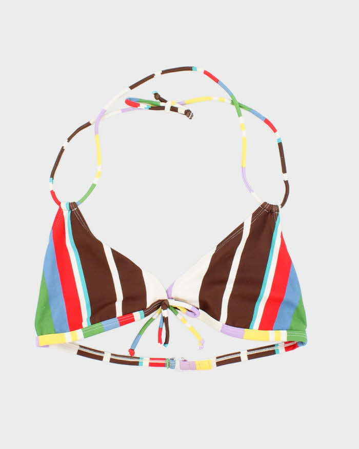 Vintage Y2k 00s Stripe Bikini Top - S/M