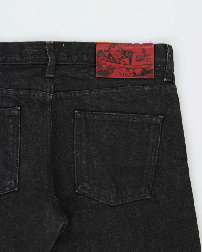 Naked & Famous x Frank & Oak Black Selvedge Twisted Welt Slim Fit Denim Jeans - W34 L34