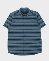 2020 Arc'teryx Striped 'Brohm' Embroidered Bird Short Sleeve Shirt - L